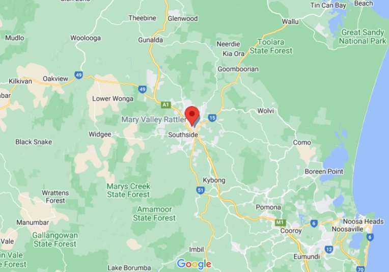 Gympie (queensland), Australia Area Map & More