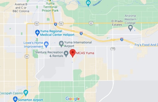 Marine Corps Air Station Yuma, Arizona area map & More