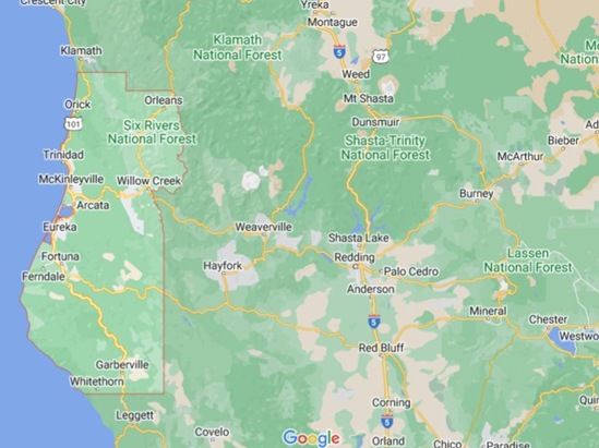 Humboldt County, California Area Map & More