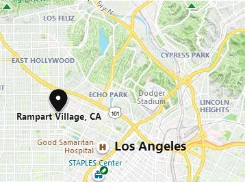 Rampart Los Angeles Map Rampart Village [Los Angeles Nbhd], California Area Map & More