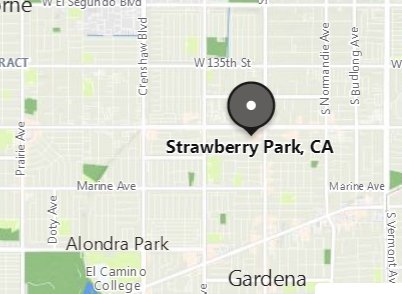 Strawberry Park [Gardena nbhd], California area map & More