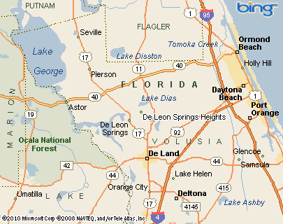 De Leon Springs Heights Florida Area Map More