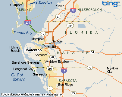 Bradenton Fl On A Map West Bradenton, Florida Area Map & More