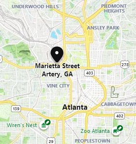 Marietta Street Artery [Atlanta nbhd], Georgia Area Map & More