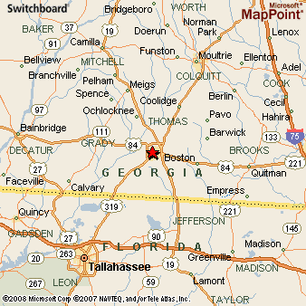 Thomasville Ga On Map Thomasville, Georgia Area Map & More