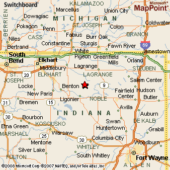 Where is Topeka, Indiana? see area map & more