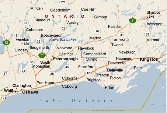 Directions To Campbellford Ontario Campbellford, Ontario Area Map & More