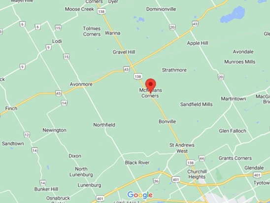 Mcmillans Corners Ontario Area Map More