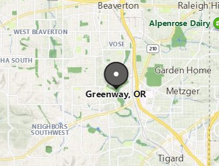 Greenway [Beaverton nbhd], Oregon area map & More