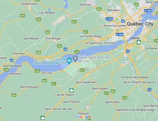 St Antoine De Tilly Quebec Area Map More