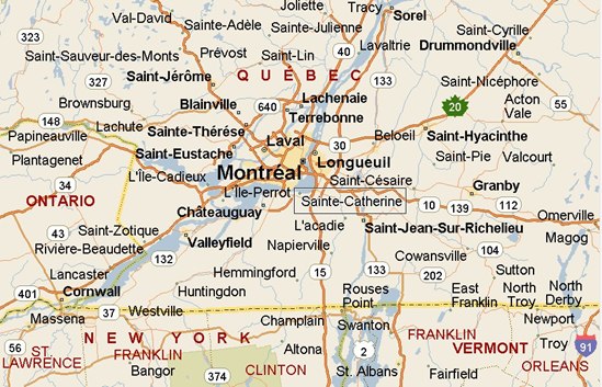 Where is Ste-Catherine, Quebec area map & More