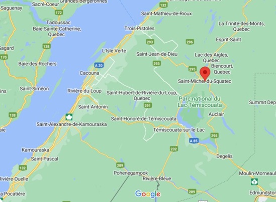 Where Is St Michel Du Squatec Quebec Area Map More