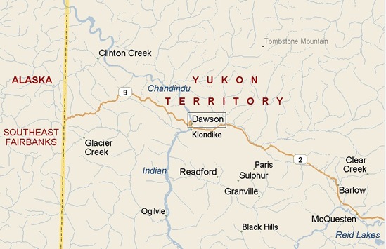 Where is Dawson, Yukon Territory? see area map & more