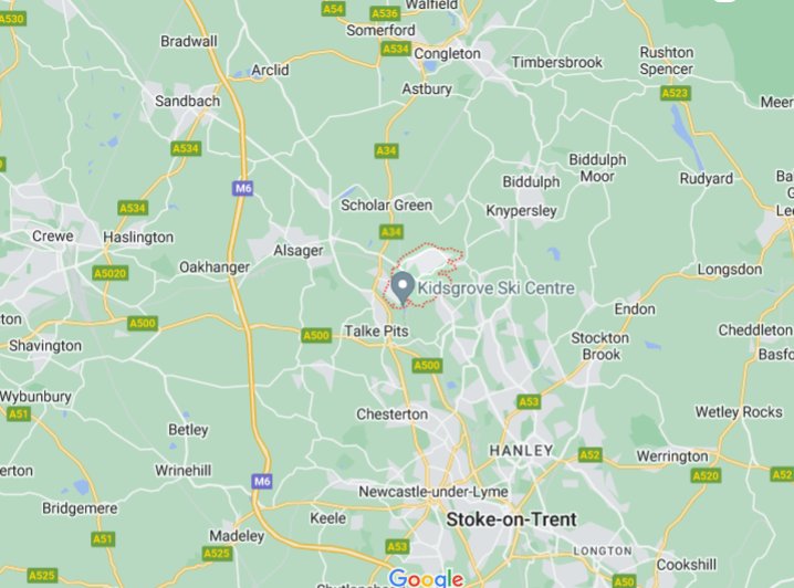 Kidsgrove (Staffordshire), England (UK) area map & More