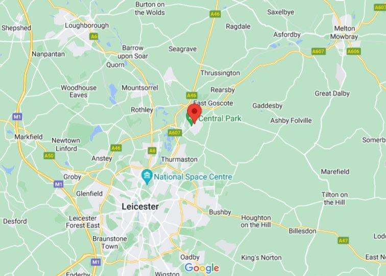 Syston (Leicestershire), England (UK) area map & More