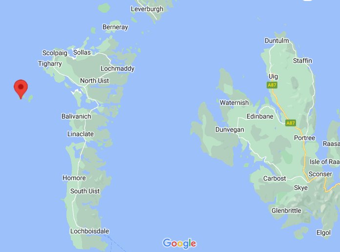 Ceann Iar (island) (Monach Islands), Scotland (UK) area map & More