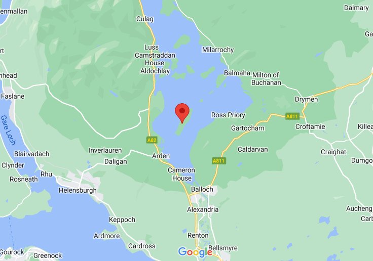 Where is Inchmurrin (island) (Loch Lomond), Scotland (UK)? see area map ...