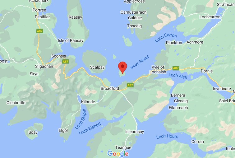 Where is Pabay (island) (Skye), Scotland (UK)? see area map & more