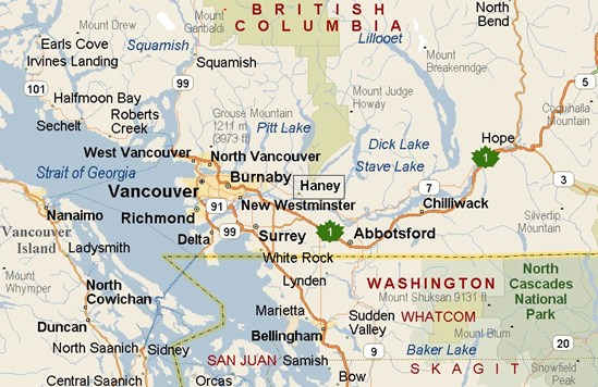 Where is Haney, British Columbia? see area map & more