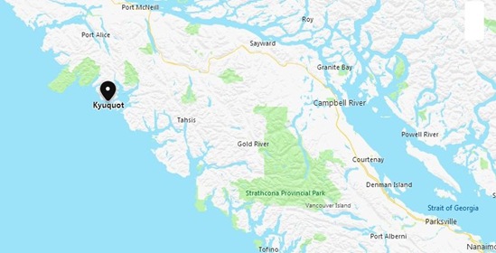 Kyuquot, British Columbia Area Map & More