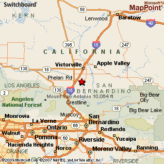 Where is Oak Hills, California? see area map & more