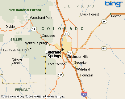 Rustic Hills (Colorado Springs nbhd), Colorado Area Map & More