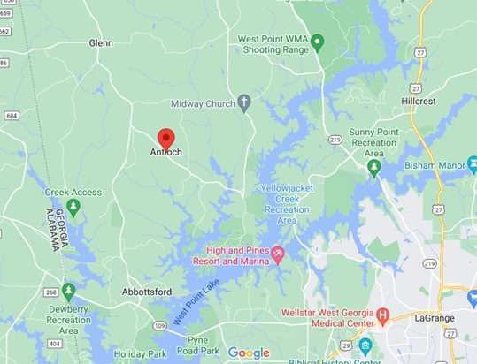 Where Is Antioch Troup Co Georgia See Area Map And More 