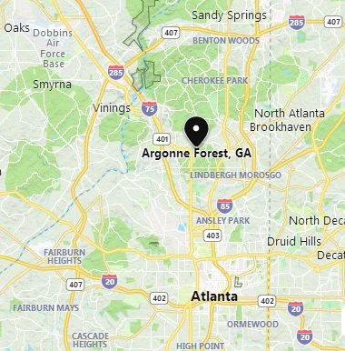 Argonne Forest [Atlanta nbhd], Georgia Area Map & More