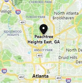 Peachtree Heights East [Atlanta nbhd], Georgia Area Map & More