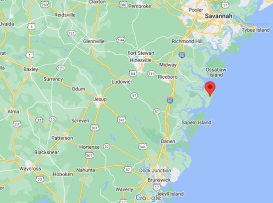 Where is St. Catherines Island, Georgia? see area map & more