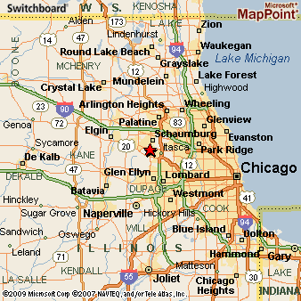 Roselle IL Map