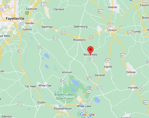 Where is McDaniels, North Carolina? see area map & more