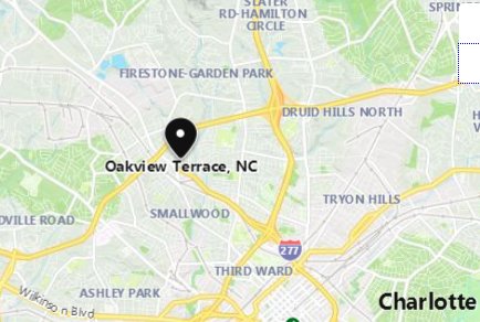 Where is Oakview Terrace [Charlotte nbhd], North Carolina? see area map ...