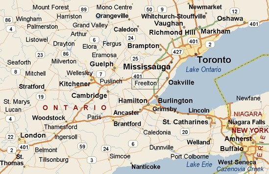 Freelton, Ontario Area Map & More