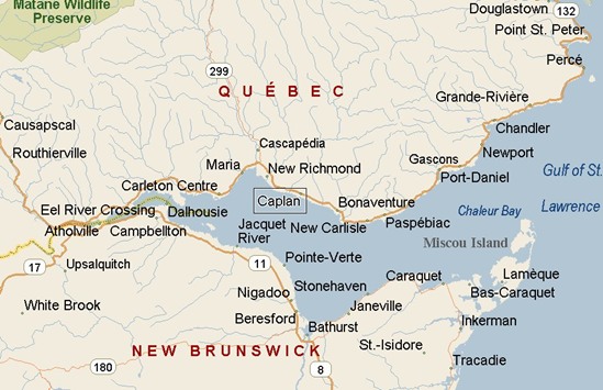 Caplan, Quebec area map & More