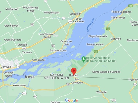 Dundee, Quebec area map & More