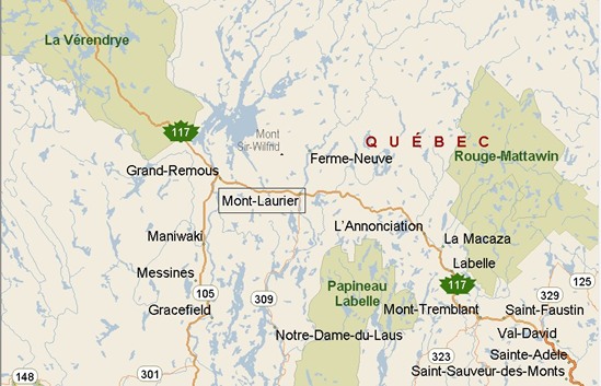 Where is Mont-Laurier, Quebec area map & More