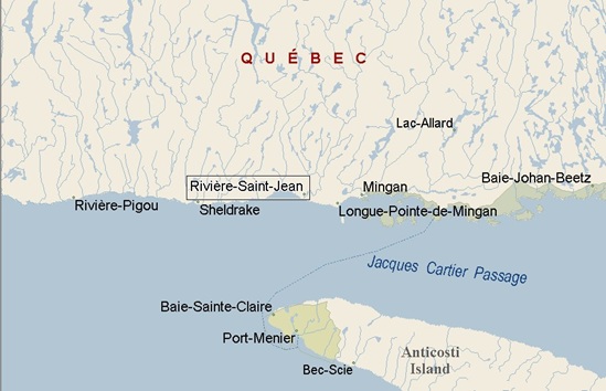 Riviere-St-Jean, Quebec area map & More