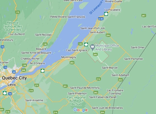 St-Cyrille-de-Lessard, Quebec area map & More