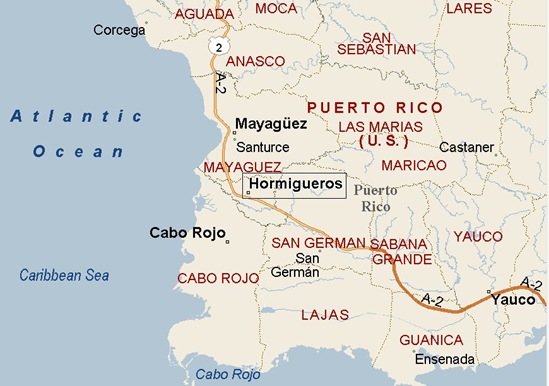 Hormigueros, Puerto Rico Area Map & More