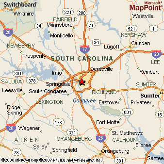 Five Points, South Carolina Area Map & More