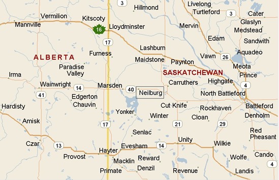 Neilburg, Saskatchewan area map & More