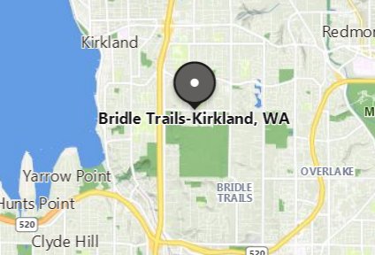 Bridle Trails [Kirkland nbhd], Washington area map & More